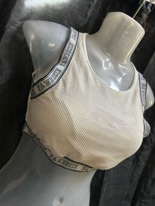 Cream Textured Sports Bra