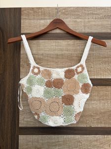 Crocheted Floral Tank Top