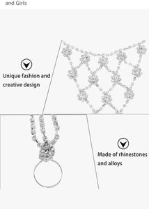 Sparkling Rhinestone Hand Chain Bracelet
