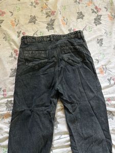 Grey Wide Leg Jeans
