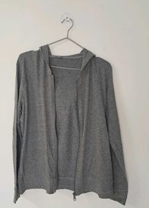 Decathlon Gray Zip-Up Hoodie/Warmer