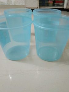 Set of 4 Blue Storage Containers