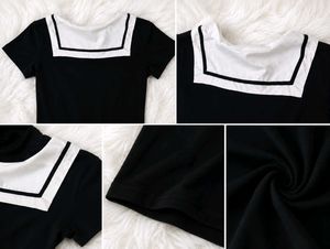 Black &amp; White Sailor Blouse