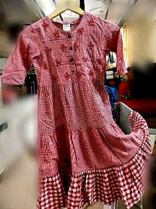 Utsa Westside Gingham Embroidered dress
