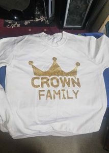 White Crown Family Graphic T-Shirt