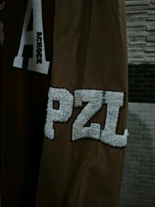 Varsity Style Brown Jacket