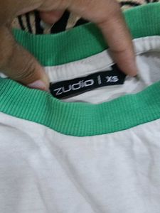 white colour block shirt