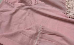 Pink Park Avenue Blouse with Lace Sleeves