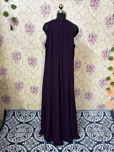 Elegant Plum Embellished Gown