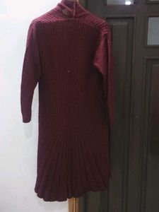 Burgundy Knit Cardigan