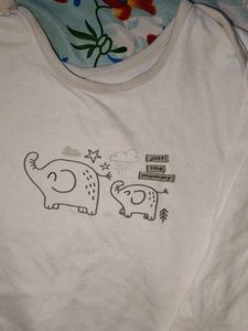 Cute Elephant Print Long Sleeve Top