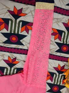 Gorgeous Pink Designer Saree with Blouse