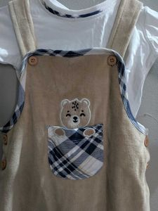 Cute Baby Overalls with Bear Design