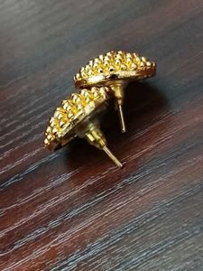 Sparkling Gold Stud Earrings