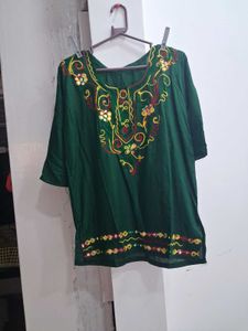 combo of 5 Embroidered  Kurti with Mirror Work