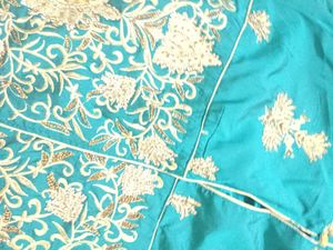 Embroidered Teal Kurta set