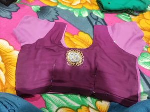 Purple Georgette Saree