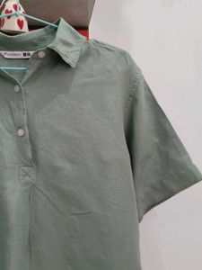 Stylish Green Collared Shirt