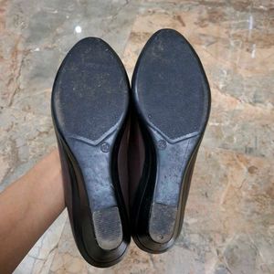 Leather Wedges Ballerina / shoes