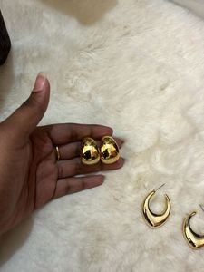 Gold Hoop Earring Set - combo