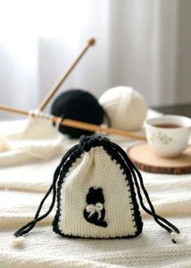 Handmade Cat Drawstring Pouch 🆕😺