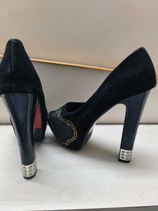 Black Peep Toe Heels