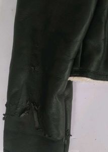Faux Leather Cropped Jacket