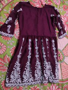 Chikan Kari Purple 💜 Kurta