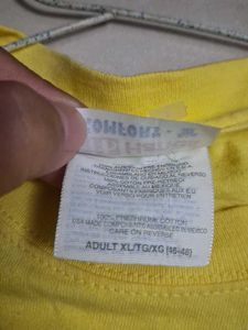 Hanes Yellow Regular 90s T Shirt
