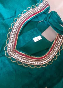 Kanchipuram Green Pattu Pavadai