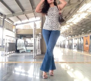 Leopard Print Ruched Top