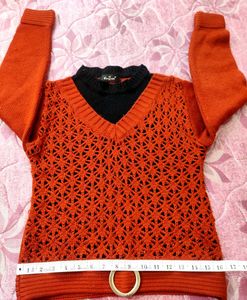 brown - Black Knit Sweater for girls