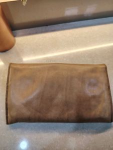 Elegant Brown Bow Clutch Bag