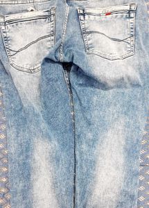 Distressed Acid Wash Jeans
