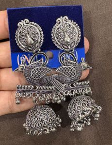Intricate Peacock Design Earrings