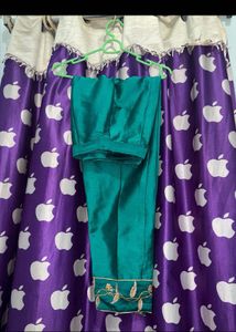 Green Embroidered Teal Kurta Set
