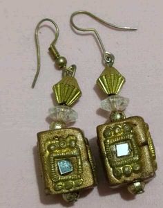 Unique Gold Toned Ethnic Earrings