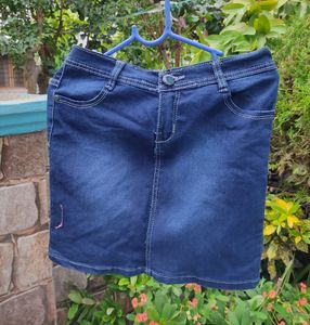 Classic Blue Denim Skirt