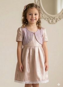 Beautiful cotton silk frock with Bow back