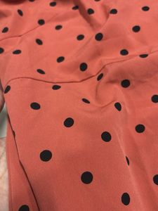 Chic Polka Dot Ruffle Cold Shoulder Dress