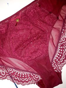 Burgundy Lace Panties 40-42 size