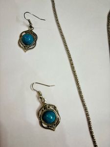 Turquoise Oxidised Jewellery Set
