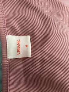 One shoulder Pink Crop Top