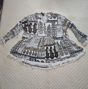 Bohemian Patchwork Tunic Top