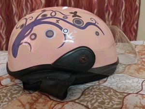 Pink Scooter Helmet with Visor