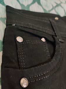 Button Details  Black Jeans