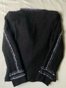 Elegant Black Tweed Jacket