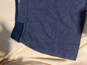 Gray High-Waisted Dress Shorts