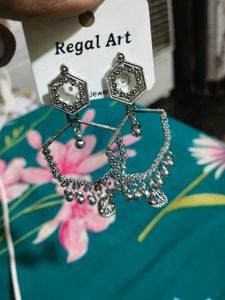 Regal Art Silver Jhumka Earrings