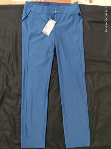 Women Blue Formal Pant